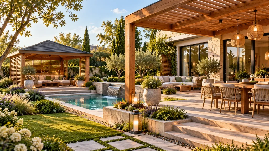 Pergola i terasa od drveta